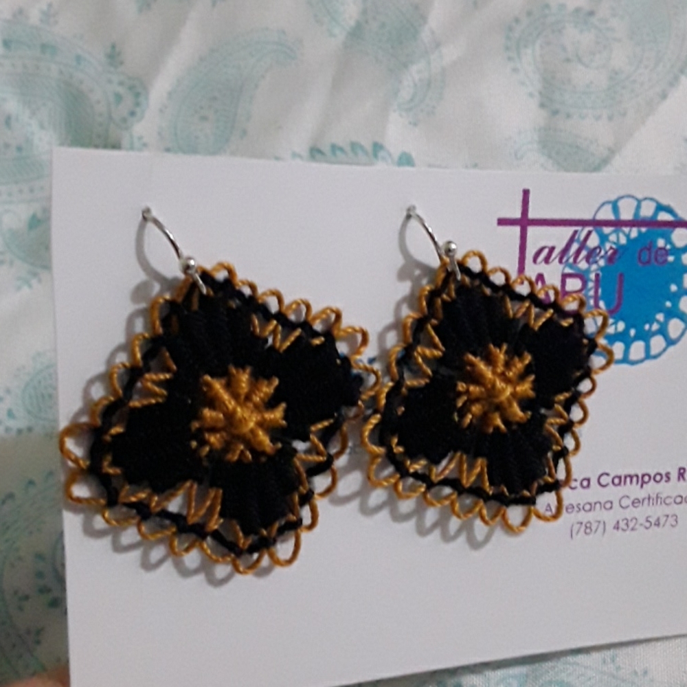 Handmade two tones earrings